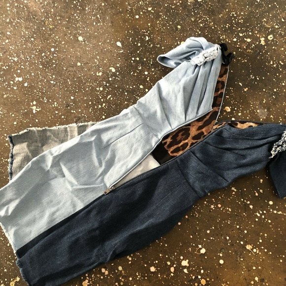 Dolce & Gabbana Patchwork Denim Wrap Dress - Picture 9 of 10